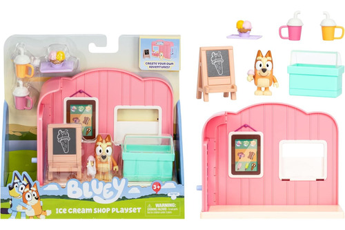 Bluey Mini Playsets Juego De Heladería | Incluye Figura De B