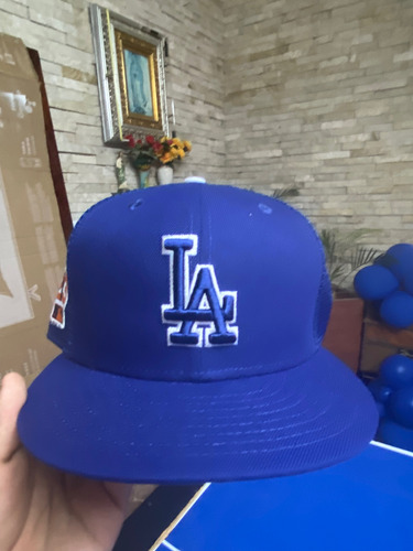 Gorra New Era Original Dodgers Azul Trucker Talla 7 1/8 Azul 7 1/8 Geométrico