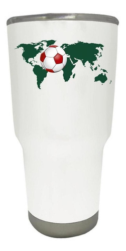 Vaso Térmico Termo Pm Shop 30 Oz Fútbol Mundial Od76960 Color Blanco