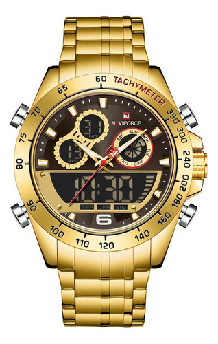 Relógio Naviforce 9188 Gold + Estojo