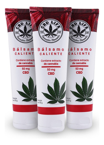  3 Pack - Bálsamo Caliente Cbdlife 90g