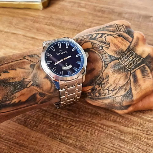 Reloj Technos Soul Silver para hombre, listo, color de fondo: azul