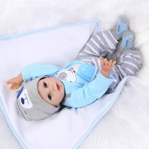 Bebe Reborn Menino Noah - Paradise Galleries 55 cm Corpo de Pano - TRENDS  Brinquedos