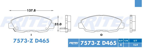 Balatas Delantero Fritec Civic 2001-2005 1.7l