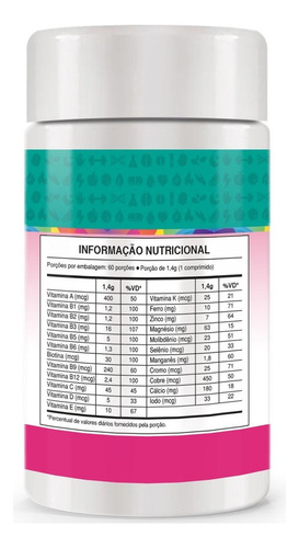 Multivitaminico A-z Mulher 60 Comprimidos Uvits Sabor Sem Sabor