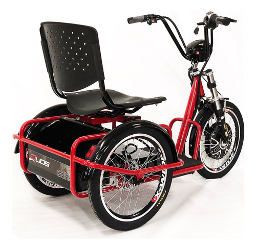 Triciclo Elétrico 800w Freio A Disco Fox Vermelho