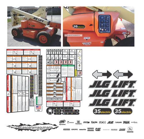 Kit De Calcas De Restauración Para JLG N35 Elect