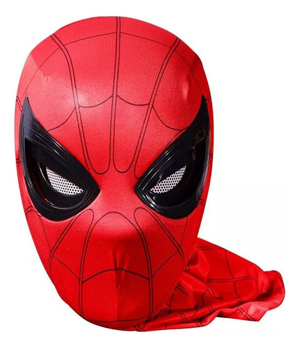 Casco de Spider-Man con ojos en movimiento, color rojo