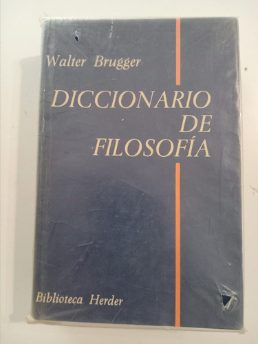 Diccionario De Filosofia Walter Brugger Tapas Duras