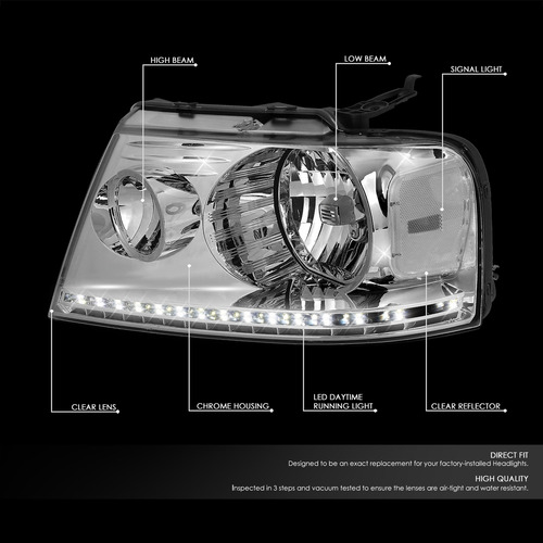 Faros Delanteros Par Led Lincoln Mark Lt 2006 2007 2008