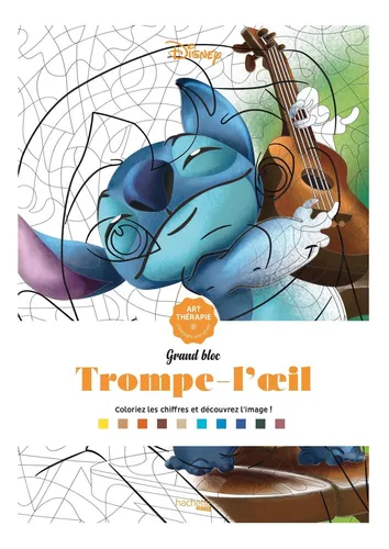 comprar Libro: Grand Bloc Disney Trompe-loeil: Coloriez Les Chiffre