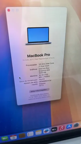 Macbook Pro A1706, 2017, Core I7, Ssd 1tb, 16gb Ram Touchbar