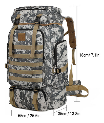 Mochila De Senderismo Con Capacidad Para Dos Bandoleras, Moc