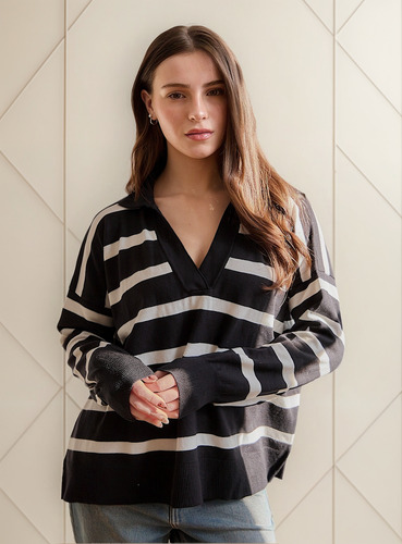 Sweater Oversize Chomba Manga Larga Abrigado Moda Mujer Dama
