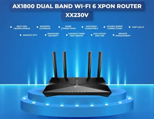Roteador Tp-link Gigabit Voip Xx230v Ax1800 Wi-fi 6 Gpon