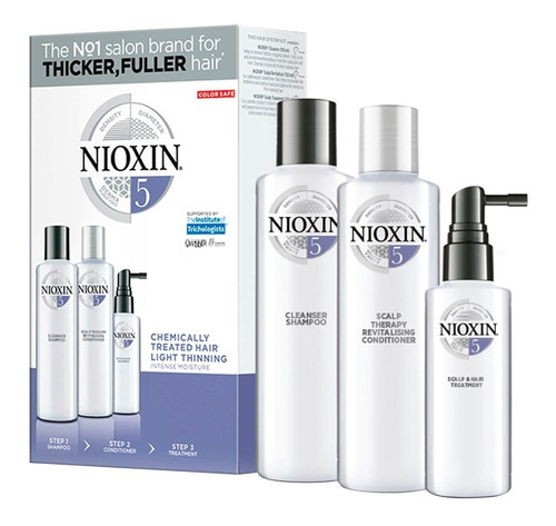 Nioxin 5 Kit Para Caída Del Cabello 3 Productos