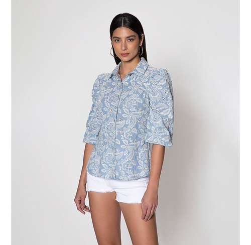 Blusa Studio F S172831 Celeste