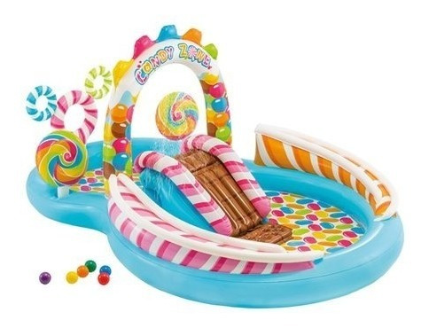 Playcenter Inflable Intex Candy Zone Para Pileta 295x191 Cm