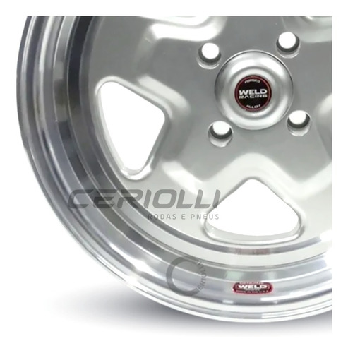 Jogo 4 Rodas Weld Pro Star Aro 15 Tala 7 C9 Calota Aluminio Cor 15x4 4x100