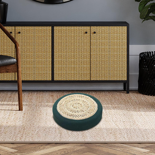 Tatami De Estilo Japonés, Cojín Para Suelo, Verde Oscuro