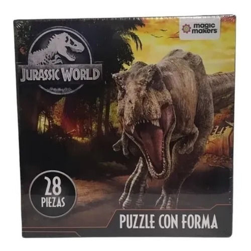 Puzzle Rompecabezas Con Formas Jurassic World 28 Piezas