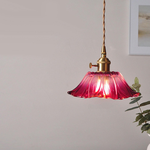 Lámpara Colgante Moderna, Iluminación De Morado Pequeño