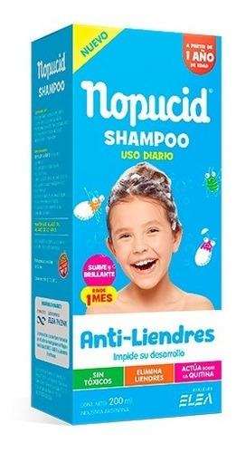 Imagen 2 de 2 de Nopucid Shampoo De Uso Diario 200ml