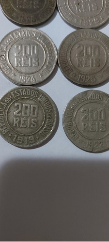 Vendo Lote De Moedas De 200 Réis. Brinde Duas Moedas 100 Rei