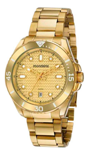 Relógio Mondaine Masculino Analógico Dourado 32439gpmvde3
