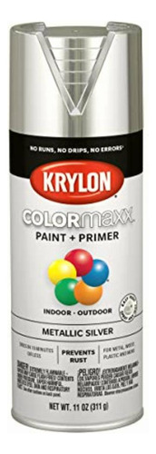 Krylon Colormaxx Pintura Premium En Aerosol Plata Metálico