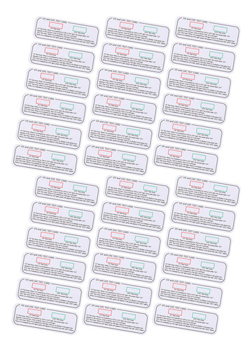 Tira De Prueba Uv Test Card, 30 Unidades