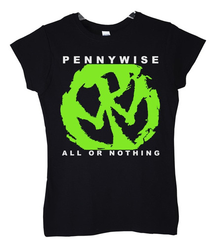 Polera Mujer Pennywise All Or Nothing Punk Abominatron
