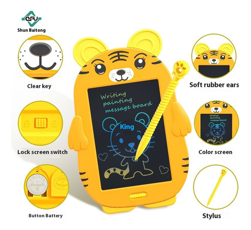 Tableta De Dibujo A Mano Lcd De Dibujos Animados
