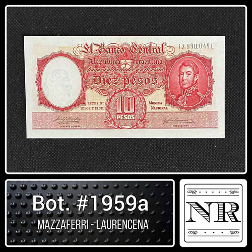 Argentina - 10 M$n - Año 1958 - Bot. #1959a - M | L