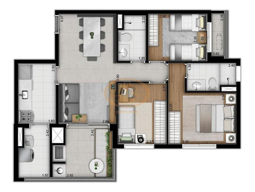 Apartamento Com 2 Dormitório(s) Localizado(a) No Bairro Vila Monte Alegre Em São Paulo / São Paulo - 6885:912446