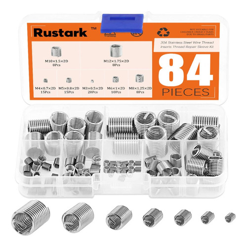 Roscas Helicoidales De Acero Inoxidable  Juego De 84 Piezas
