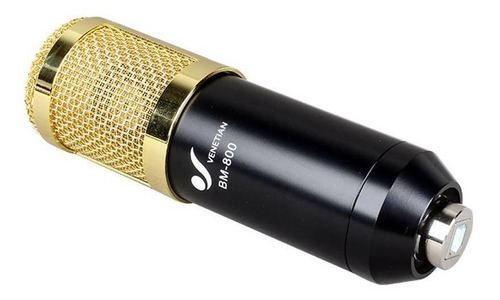 Imagen 2 de 4 de Micrófono Venetian BM-800 condensador cardioide negro/dorado