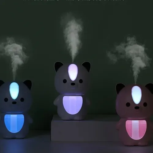 Humidificador Difusor Oso Con Luz Led 200 Ml Blanco