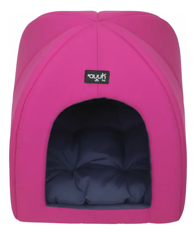 Toquinha 2x1 Pink Avuk Pet Cama Cachorro Gato Toca Casa Casinha Casa