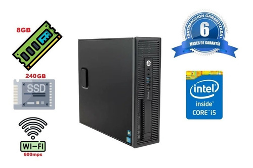 Hp Prodesk 600 I5-4690 3.5ghz 8gbmram 240gb Ssd Factura Gr6m (Reacondicionado)