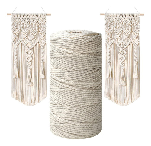 Cordón Macramé Torcido 3mm 220 Metros 1kg 100% Algodón