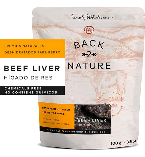 Premios Back 2 Nature Para Perro Sabor Hígado De Res 100 G