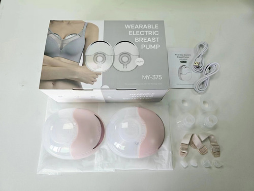 2pcs Extractor De Leche Manos Libres Recargable Con 4 Modos