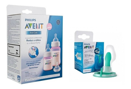 Set Regalo Anti Colico Avent 4 Y 9 Oz + Válvula Airfree­ 