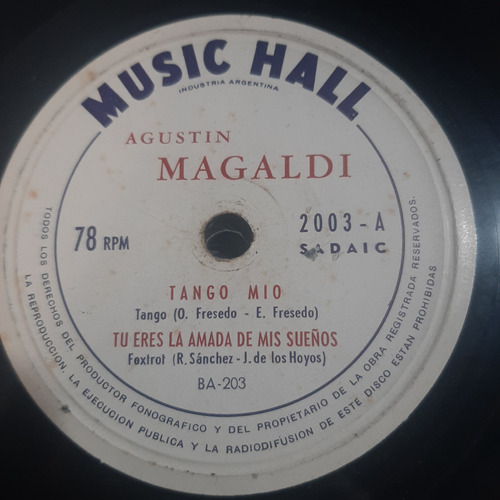Pasta Agustin Magaldi Music Hall C539