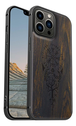 Funda Para iPhone 13 Pro Max Diseno Madera Vikingos