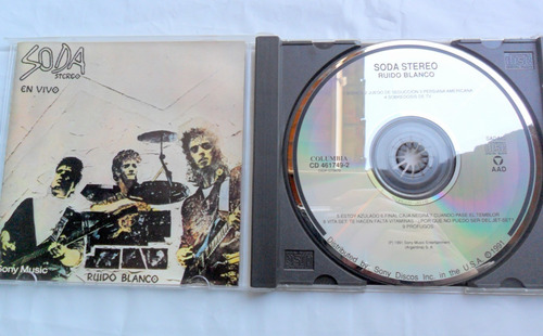 Soda Stereo En Vivo - Ruido Blanco ( 1987 ) Cd Reed. 1991 Ex