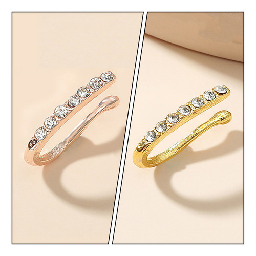 Set De 6 Modernos Anillos Nasales Con Clip En Forma De U