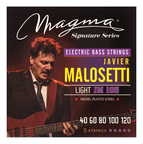 Cuerdas Bajo Electrico Magma Malosetti 5 Cuerdas 040-120