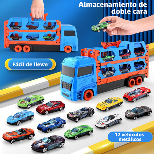 Carro De Juguete Transformable Con Pista Regalo Para Niños